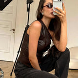 Slim-Fit One-Shoulder Sleek Vest