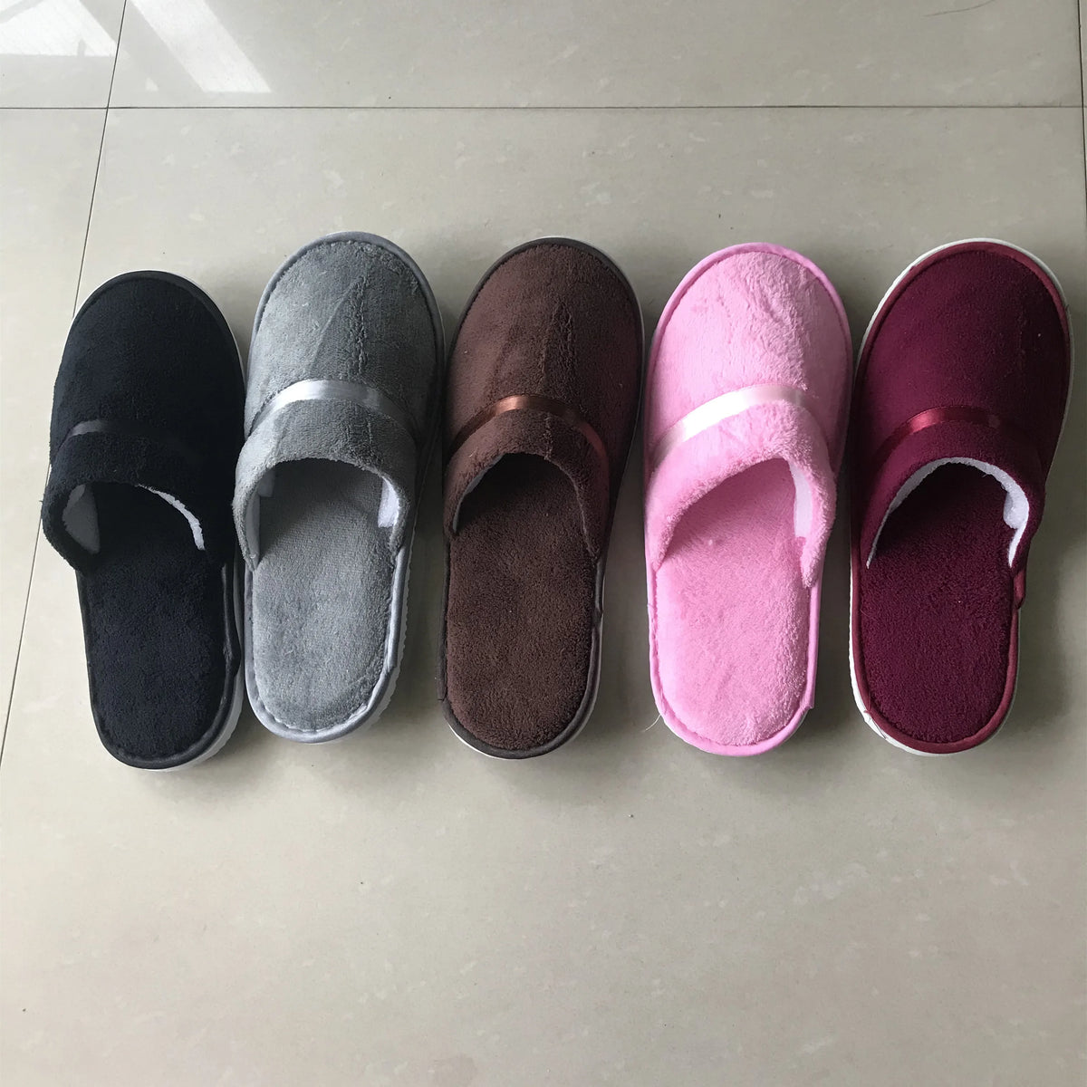 4Pairs/Lot Men Women Kids Disposable Hotel Guest Slippers Cotton Slides Home Travel SPA Slipper Hospitality Cheap Footwear