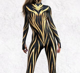 Women's 3D Print Goddess Jumpsuit Catsuit Costume