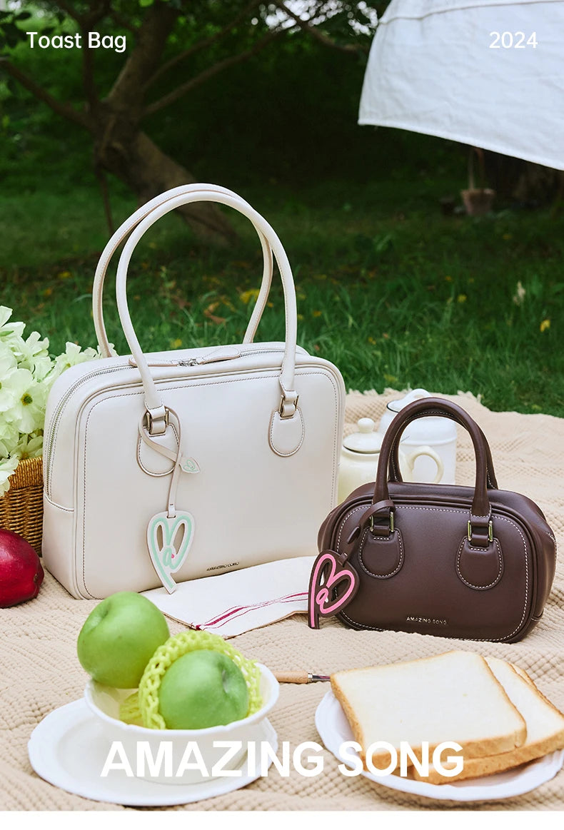 Amazing Song Toast Bag Large Leather Crossbody