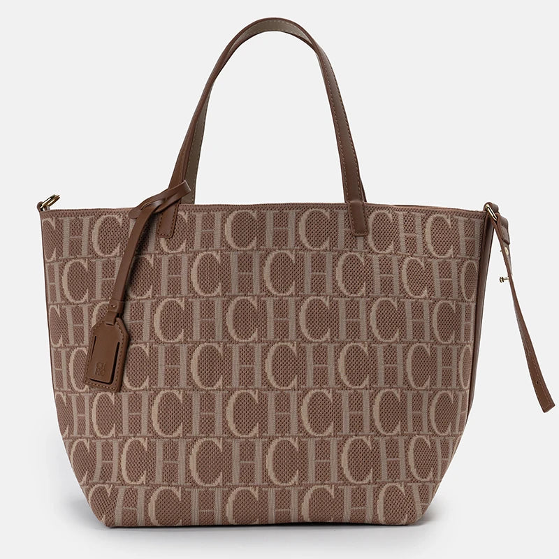 CH Ladies Brand Fashion Alphabet Print Large Capacity Handbag 2026 New Style Elegant Casual Travel High Quality Hand