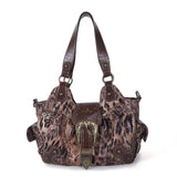 Women Handbag Leopard Top-handle Shoulder Bag PU Dumpling Pack Multi-pockets Shoulder Bags Phone Money Pack