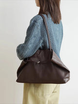 Motingsome Oversized Natural Leather Woman Bags 2025 New Fashion Handbag and Purses Large Capacity Commuter Bag Casual Tote