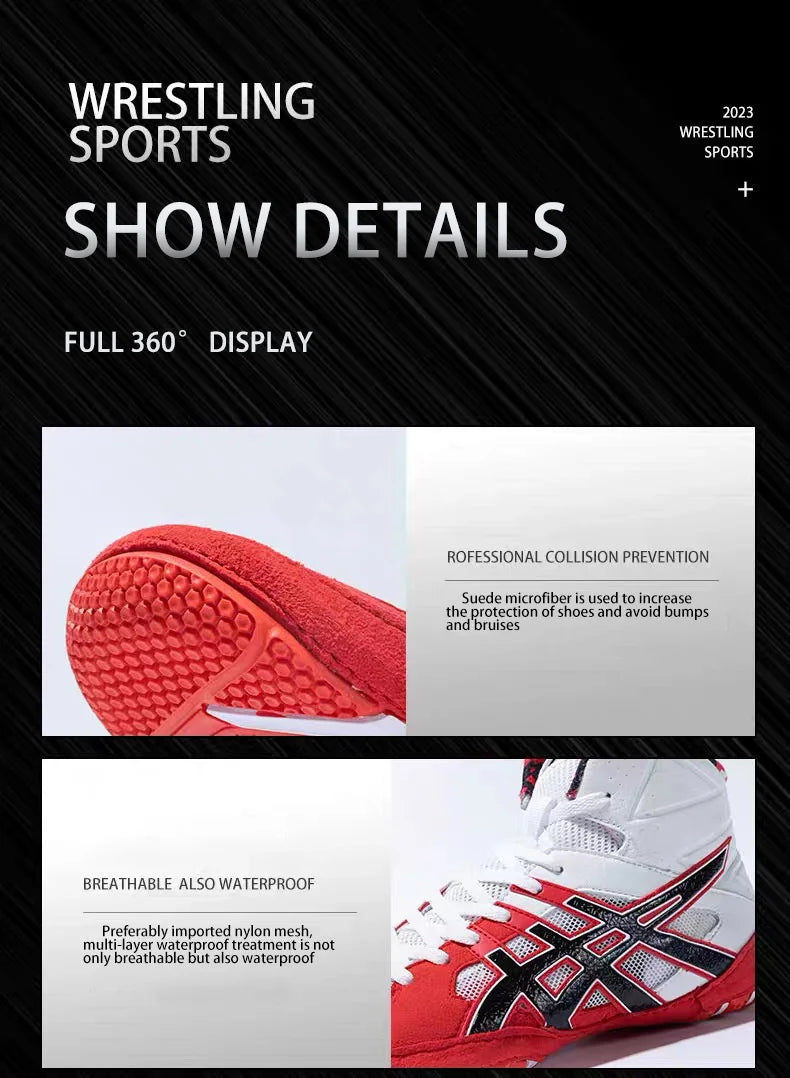 Men Wrestling Shoes Comfortable Male Wrestling Footwears Non Slip Boxing Shoes Lightweight