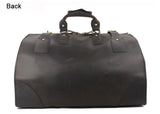 MUNUKI Vintage Crazy Horse Genuine Leather Travel bag  Large Luggage bag men Leather duffle bag Large Weekend Bag Tote Big