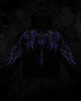 2025New American Style Men's Hooded Sweatshirt Trendy Brand Dark Style Sports Fitness High Street Autumn Winter Men's Sweatshirt