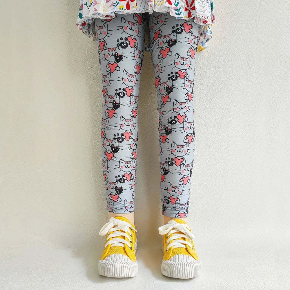 Girls' Floral Cartoon Fashion Leggings