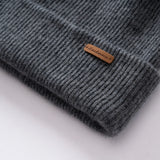 100% Cashmere Beanie Hat – Unisex Knit Winter Cap