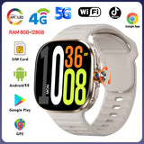 8GB+128GB RAM 4G/3G Smart Watch 2.40 inch AMOLED 2100mah Battery 900W Camera GPS WIFI Google APPS Download Smartwatch Android 10