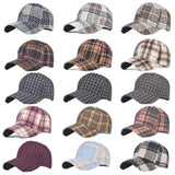 Unisex Checkered Baseball Cap with Adjustable Strap