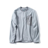 Mountain-Ready Crewneck: Engineered with Ribbed Neck, Reflective Logo, & Secure Chest Pocket for Outdoor Style Unisex