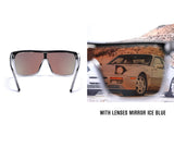 KDEAM One-piece Shape Men Sunglasses Polarized Elastic Paint Surface Sun Glasses Women Suitable Long-lasting Goggles Cat.3