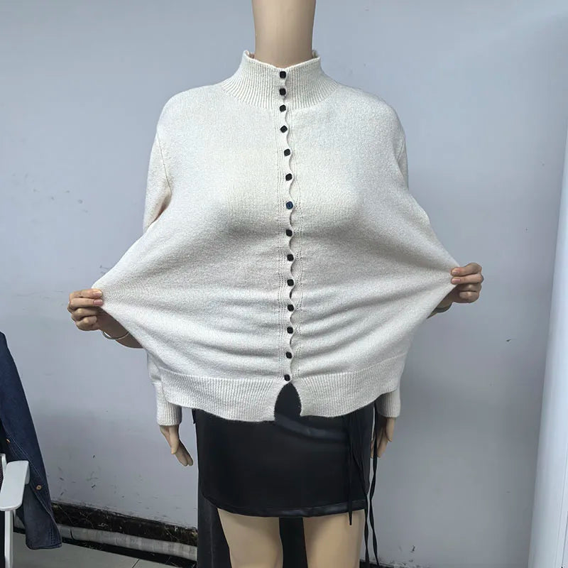 Women's Stand Collar Knit Cardigan