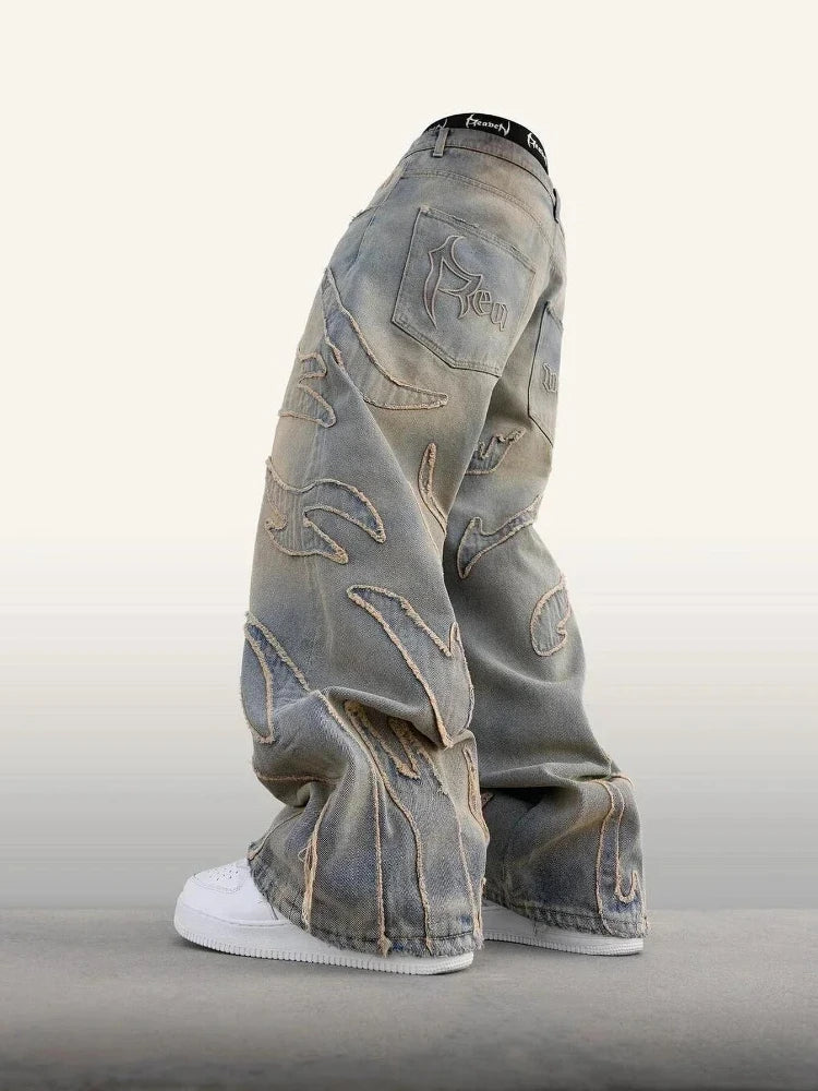 Y2K Harajuku Patchwork Baggy Jeans
