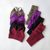 Women's Seamless Yoga Set with High-Waist Leggings
