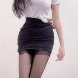 Women's Stretch Knit Pencil Mini Skirt