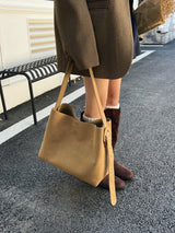 Motingsome Oversize Women Bag Luxury Suede Leather Winter Bags Frosted Cow Skin Handbag and Purses Retro Lady Tote 2024 New