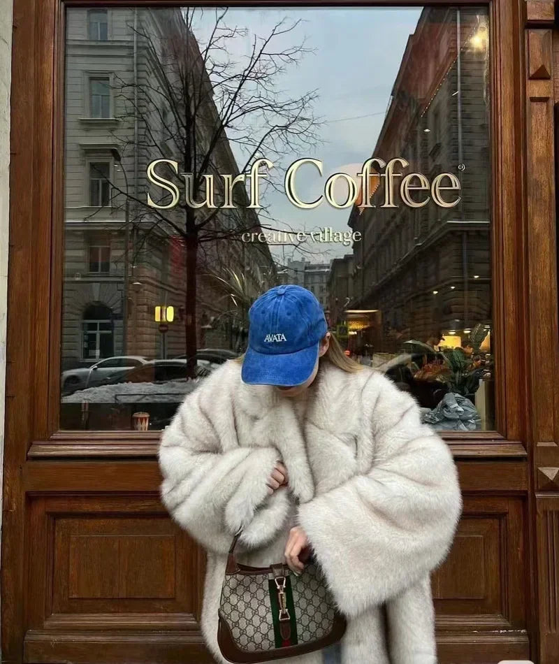Women’s Gradient Faux Fur Winter Jacket