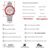 PAGANI DESIGN 2026 New AK Project Men's Watches Luxury Quartz Wrist Watch For Men AR Sapphire Speed Chronograph Automatic Date
