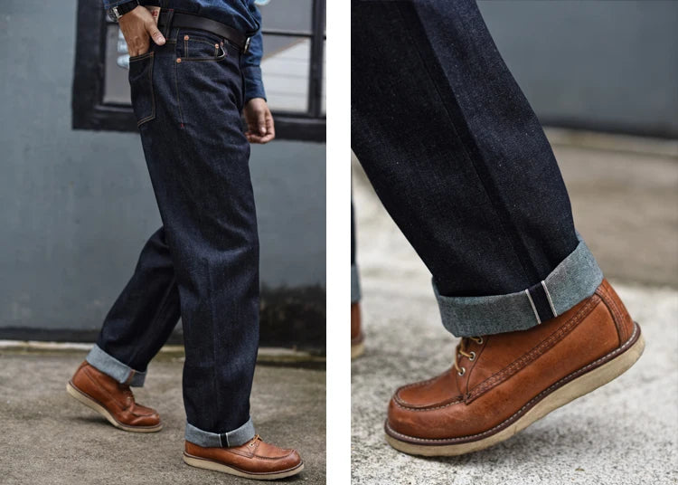 SauceZhan 344XX High-Rise Relaxed Selvedge Denim Jeans