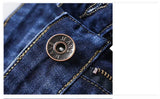 Men's Classic Straight-Leg Denim Jeans | Blue & Black