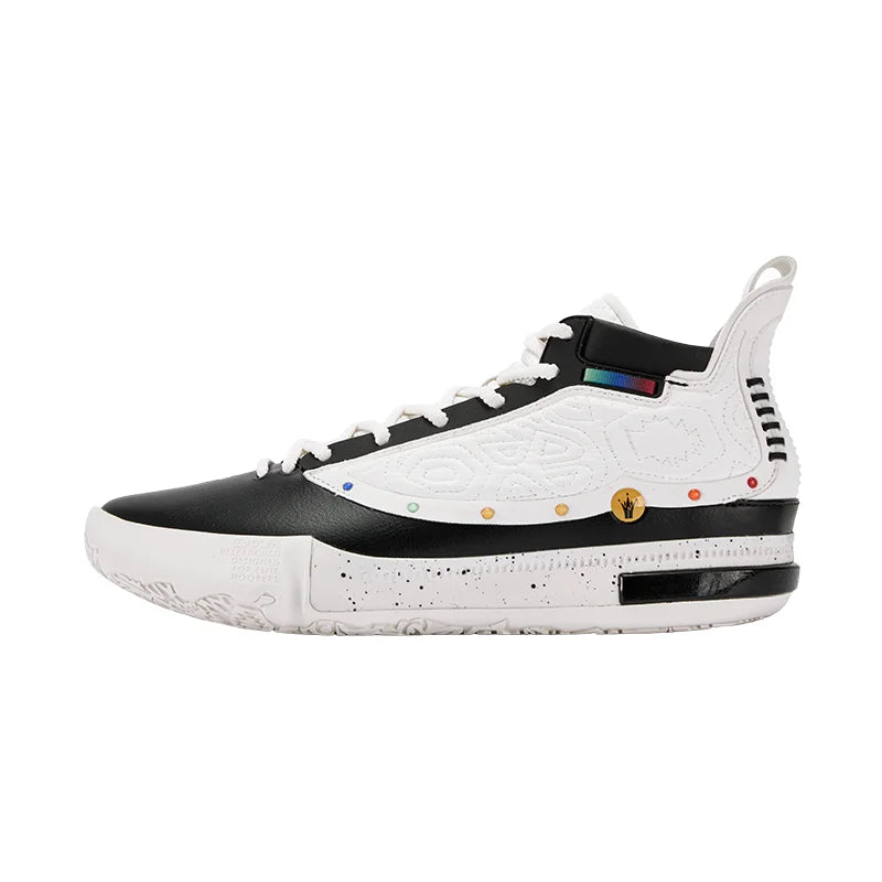 361 Degrees Joker 1 Men Basketball Shoes Combat Wear-resistant Rebound Anti-slip Performance Stable High-top Sneakers 672541101F