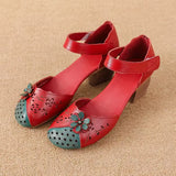 Newest gladiator summer sandals women's big size 43 woman real leather sandals ladies patchwork strap Non-slip flats