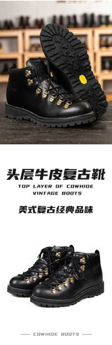 LAGIES cow leather Hiking shoes walking boots men Goodyear shoes trendy casual ankle shoes walking trekking outdoor sneakers