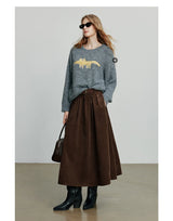 Toyouth Corduroy Ankle-Length A-Line Skirt | Autumn 2025