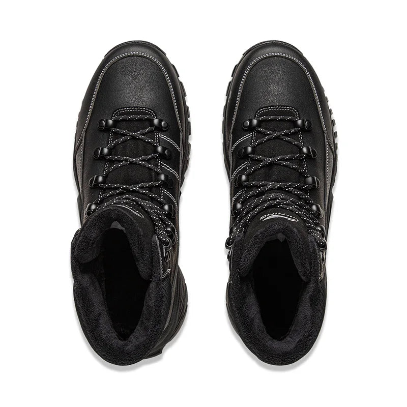 Li-Ning Unisex LN CONQUEROR LITE Lifestyle Shoes Fleece Winter Warm Mid-Top Casual Shoes LiNing Reflective Sneakers AGCV393