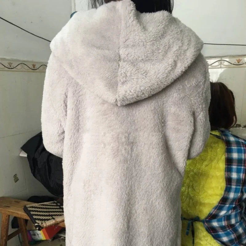 Reversible Fleece Longline Cardigan