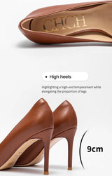 CHCH Women's Pointed Toe Ankle Strap Platform Heels