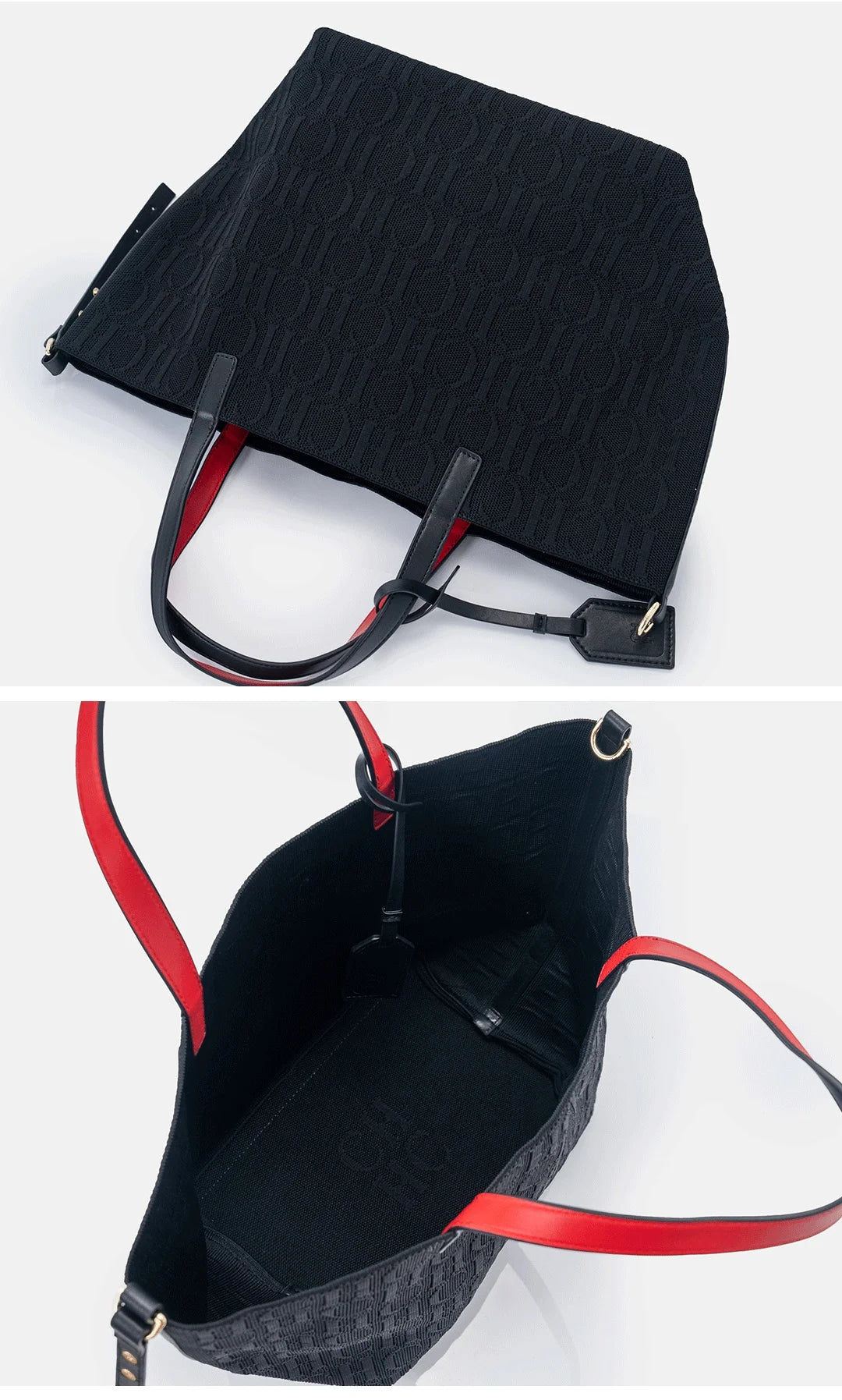 CH Woven Tote Bag – Vintage Style, Large Capacity