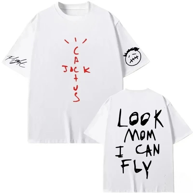 Cactus Jack Graphic T-Shirt — Men's & Women's Hip Hop Style, Summer 2026