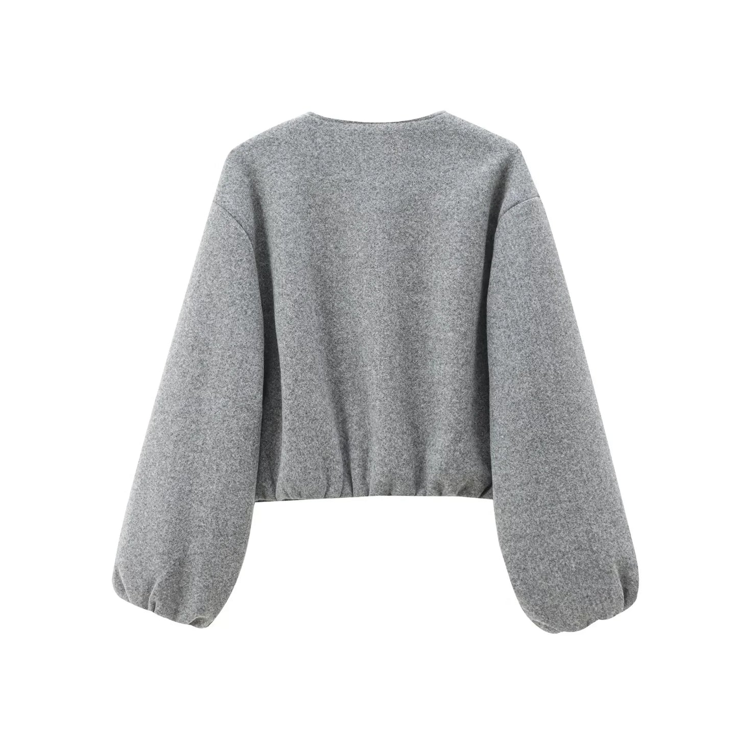 HXAO Cropped Bomber Jacket – Women's Soft Zip-Up Coat