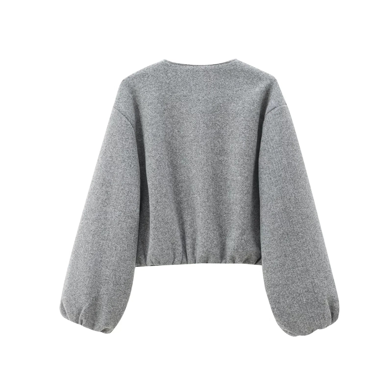 HXAO Cropped Bomber Jacket – Women's Soft Zip-Up Coat
