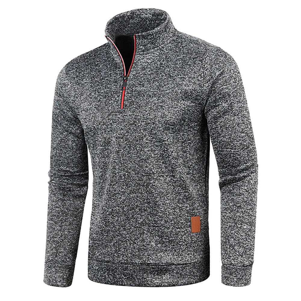 Men’s Half-Zip Stand Collar Sweatshirt