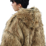 Men's Hooded Faux Fur Winter Jacket