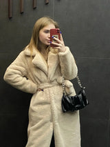 Luxury Faux Rabbit Fur Winter Overcoat