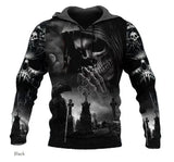 Men’s 3D Skull Print Pullover Hoodie