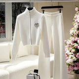 2-Piece USA-Made Knitted Sweater Suit – High-End Autumn/Winter Chic Set
