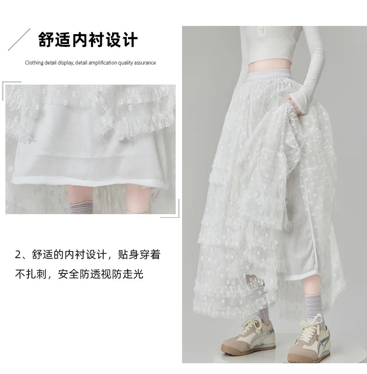 Gothic Lace Trumpet Skirt – Fairycore & Punk Streetwear