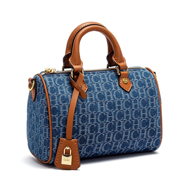 Women's Cowboy Splicing Pillow Bag