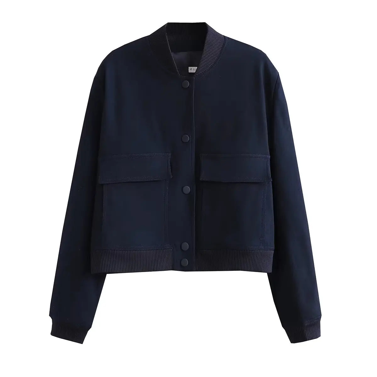 Willshela Women's Solid Bomber Jacket with Pockets
