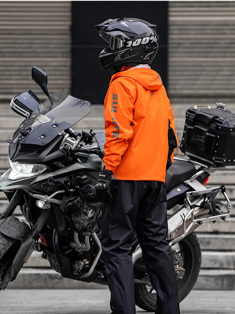 SULAITE Men's Waterproof Reflective Rain Suit – Jacket & Pants