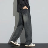 Men's Fleece-Lined Wide-Leg Jeans – Winter Warmth