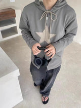 Men’s Y2K Star Print Relaxed Hoodie