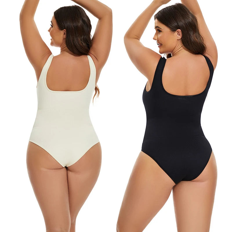 Ribbed Sculpting Seamless Jumpsuit | Firm Compression Shapewear
