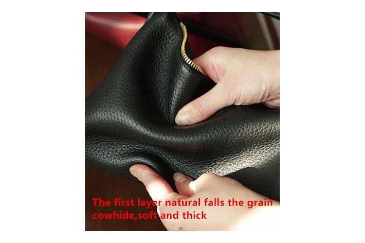 2024 Women Genuine Leather Luxury Handbags Small Size Versatile Cowhide Crossbody Bag Fashion Soft Messenger Purses