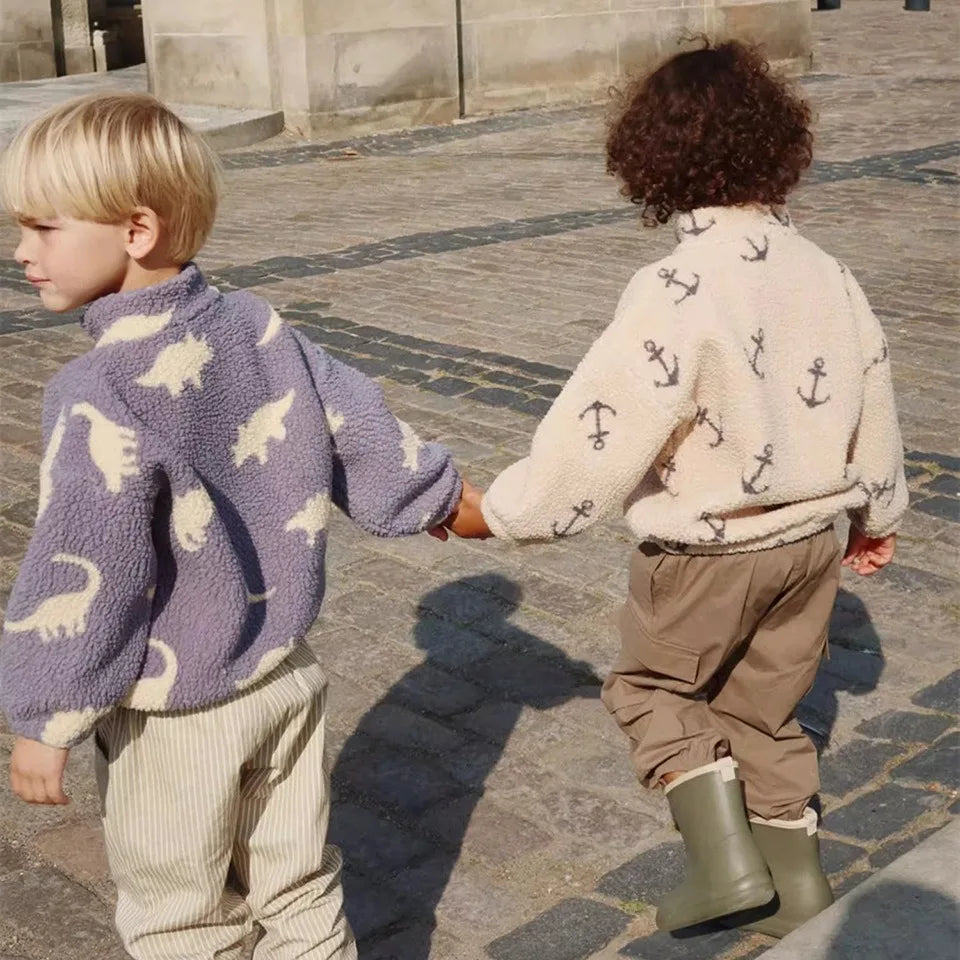 Kids' Sequin Lambswool Winter Jacket